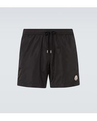 Moncler - Short De Bain A Logo - Lyst