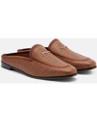 Max Mara - Amito Leather-Trimmed Raffia Mules - Lyst