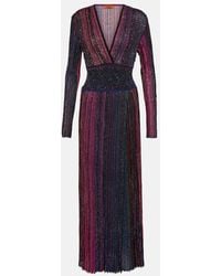 Missoni - Lurex Pleated Long Dress - Lyst