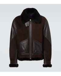 Ralph Lauren - Shearling-Lined Leather And Suede Jacket - Lyst