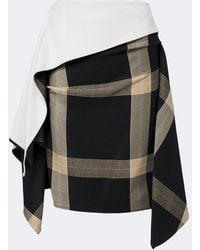 Loewe - Jupe Midi Asymetrique A Carreaux - Lyst