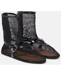 Alaïa - Ankle Boots Mit Lackleder - Lyst