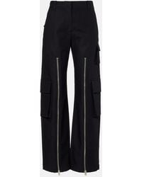 Acne Studios - Mid-Rise-Hose Aus Baumwoll-Satin - Lyst