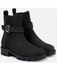 Christian Louboutin - Cl Chelsea Leather Lug-sole Boots - Lyst