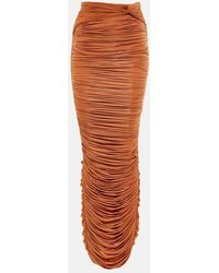 Alex Perry - Hartley Ruched Maxi Skirt - Lyst