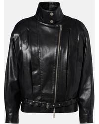 Self-Portrait - Belted Biker Jacket - Lyst