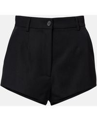 Dolce & Gabbana - Virgin Wool Gabardine Micro Shorts - Lyst