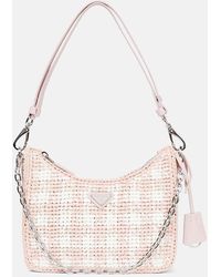 Prada - Schultertasche Re-Edition Mit Leder - Lyst