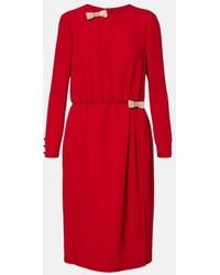 Valentino - Embellished Silk Midi Dress - Lyst