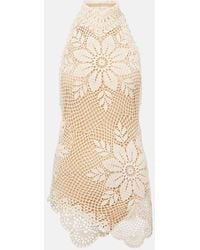 Magda Butrym - Floral Crochet Cotton Top - Lyst