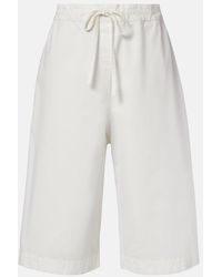 The Row - Faldra Cotton Bermuda Shorts - Lyst