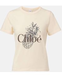 Chloé - Logo Cotton Jersey T-Shirt - Lyst