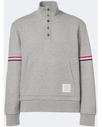 Thom Browne - Cotton Pique Sweatshirt - Lyst