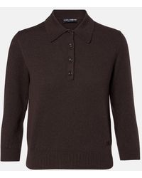 Dolce & Gabbana - Cashmere Polo Sweater - Lyst