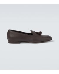 Manolo Blahnik - Lennox Leather Loafers - Lyst