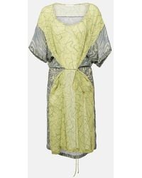 Dries Van Noten - Bedrucktes Minikleid Aus Georgette - Lyst