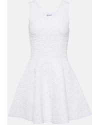 Alaïa - Croc-Effect Knitted Minidress - Lyst