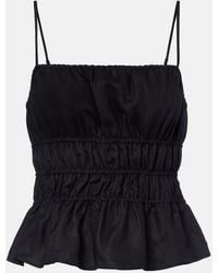 STAUD - Ayla Linen Crop Top - Lyst