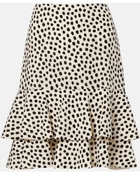 Chloé - Minifalda De Seda Con Lunares - Lyst