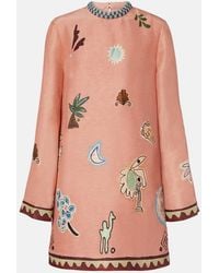 ALÉMAIS - X Lrnce Laurence Linen And Silk Minidress - Lyst