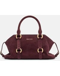 McQueen - Farringdon Small Suede Tote Bag - Lyst