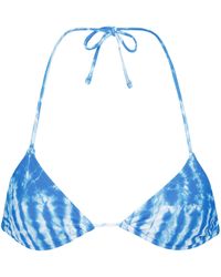 Tropic of C Top de bikini Praia con tie-dye - Azul