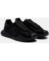 Dolce & Gabbana - Runner Leather-Trimmed Lace Sneakers - Lyst