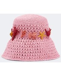 Aquazzura - Embellished Crochet Bucket Hat - Lyst