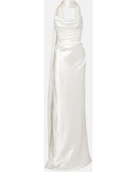 Vivienne Westwood - Vixen Scarf-Detail Draped Silk-Blend Gown - Lyst