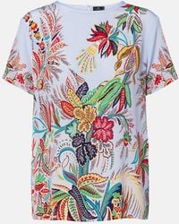 Etro - Paisley Silk Crepe De Chine Top - Lyst
