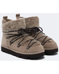 Brunello Cucinelli - Monili Shearling And Suede Snow Boots - Lyst