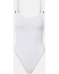 Burberry - X Hunza G Domino Check Swimsuit - Lyst