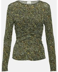 Isabel Marant - Top Jalila in jersey drappeggiato - Lyst