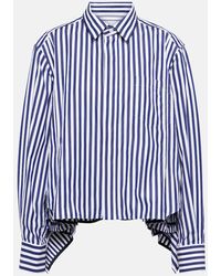 Sacai - Striped Cotton Poplin Shirt - Lyst