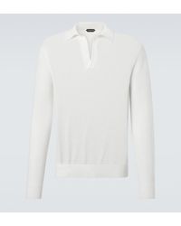 Tom Ford - Semi-Sheer Cotton Polo Sweater - Lyst