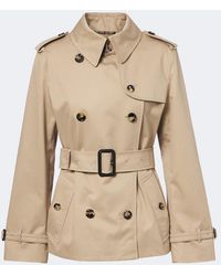 Burberry - Cotton Gabardine Trench Coat - Lyst