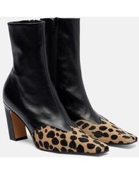 KHAITE - Nevada 85 Leather Ankle Boots - Lyst