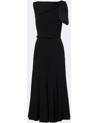 Roland Mouret - Bow-Detail Belted Midi Dress - Lyst