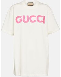 Gucci - T-shirt A Maniche Corte In Jersey Di Cotone - Lyst
