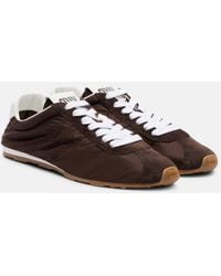 Miu Miu - Plume Suede-Trimmed Sneakers - Lyst