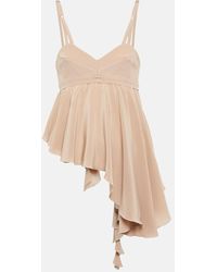 Victoria Beckham - Top Asimetrico En Crepe De China De Seda - Lyst