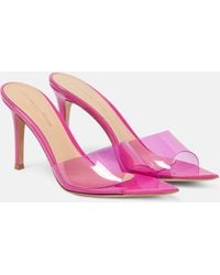 Gianvito Rossi - Elle 85 Pvc And Leather Mules - Lyst