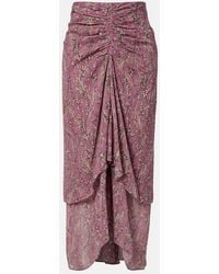 Veronica Beard - Sira Floral Midi Skirt - Lyst