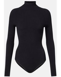 Alaïa - Ribbed-Knit Turtleneck Bodysuit - Lyst