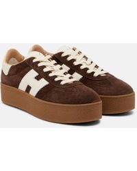 Hogan - Plateau-Sneakers Cool Aus Veloursleder - Lyst