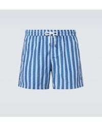 Fedeli - Madeira Striped Swim Trunks - Lyst