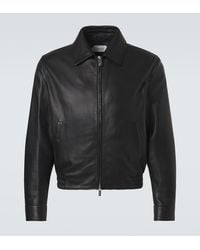 Versace - Leather Blouson Jacket - Lyst