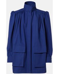 Chloé - Gathered Cotton Canvas Jacket - Lyst