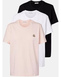 Moncler - Set Of 3 Cotton Jersey T-Shirts - Lyst
