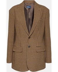 Polo Ralph Lauren - Houndstooth Tweed Cotton-wool Blazer - Lyst